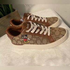 Disney Brown and Tan Mickey Mouse Sneakers